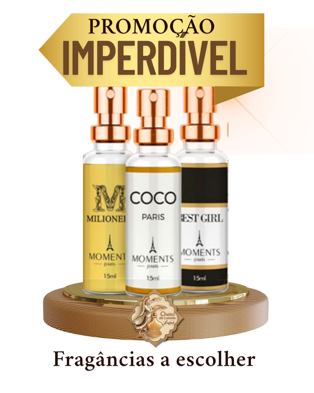 03 Perfumes de 15ml cada