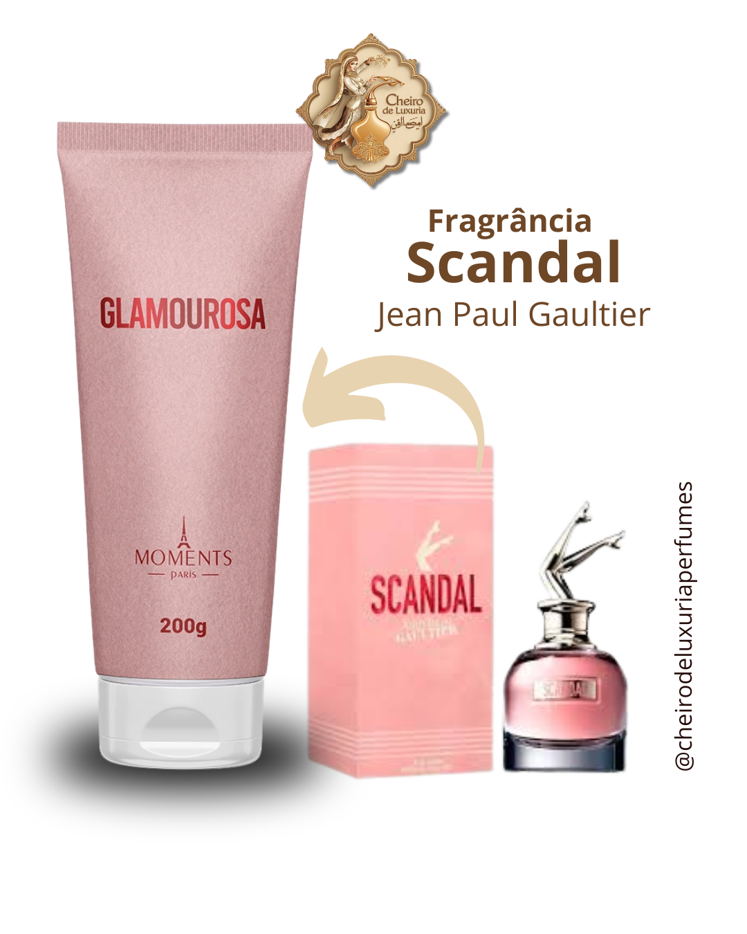 Emulsão Hidratante Glamourosa – 200g – Moments Paris