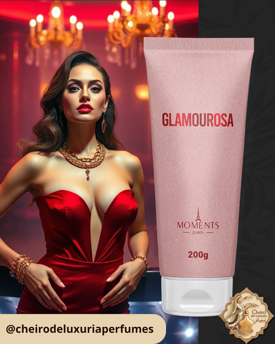 Emulsão Hidratante Glamourosa – 200g – Moments Paris