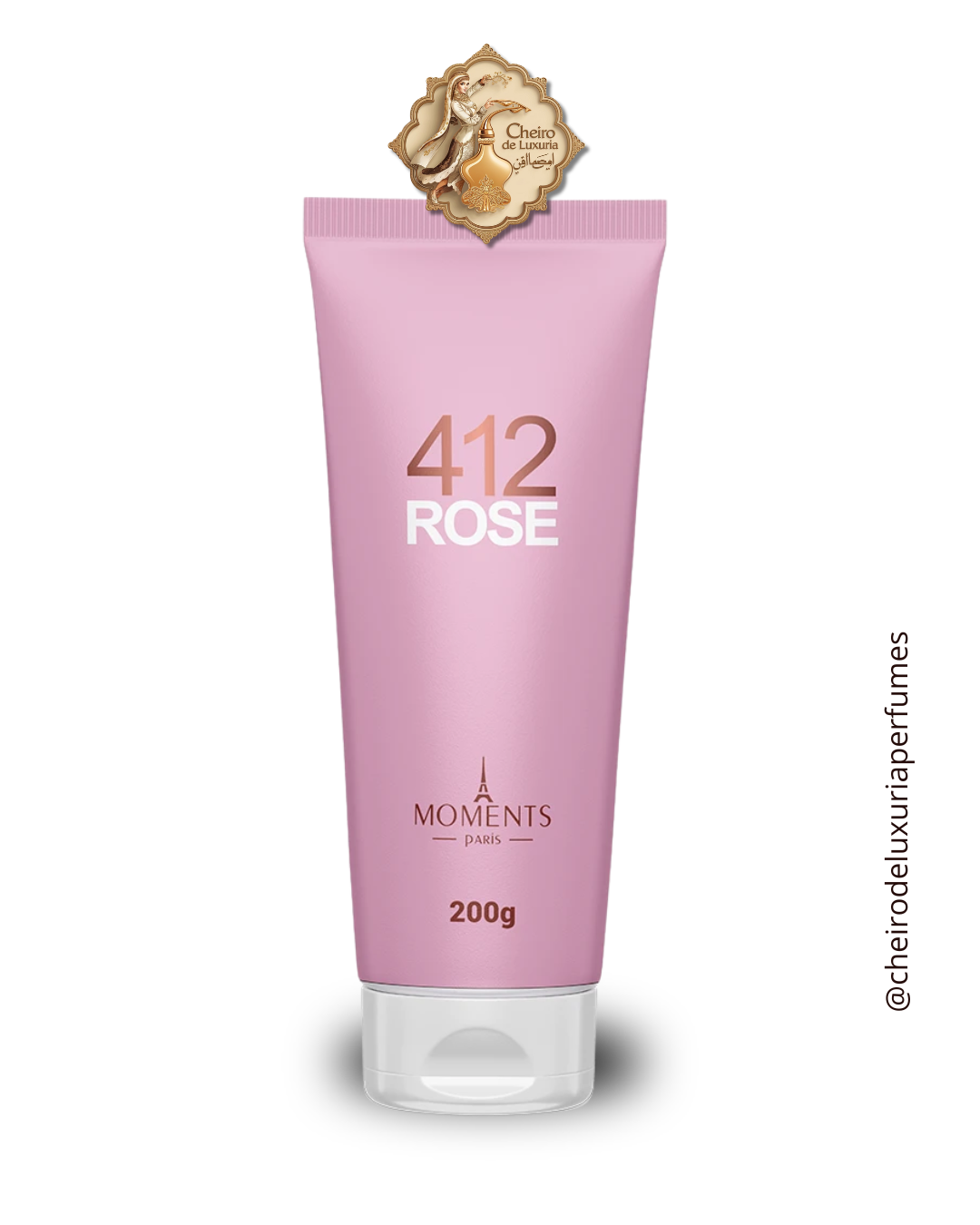 Emulsão Hidratante 412 Rose – 200g – Moments Paris