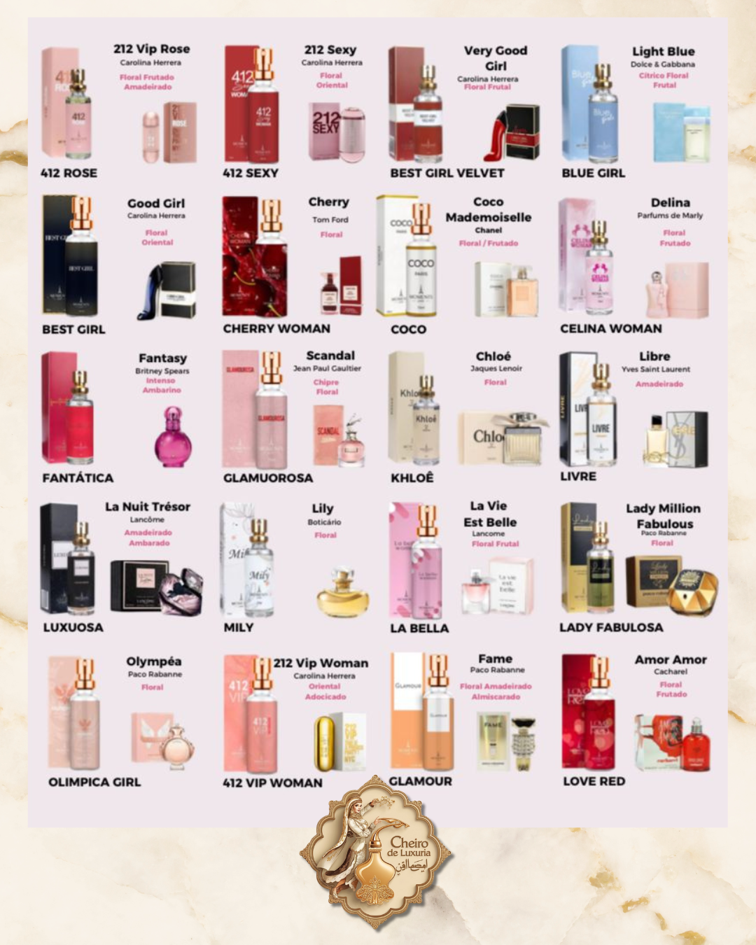 03 Perfumes de 15ml cada