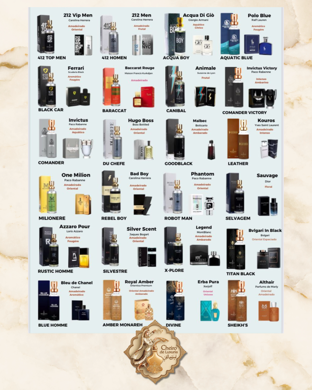 03 Perfumes de 15ml cada