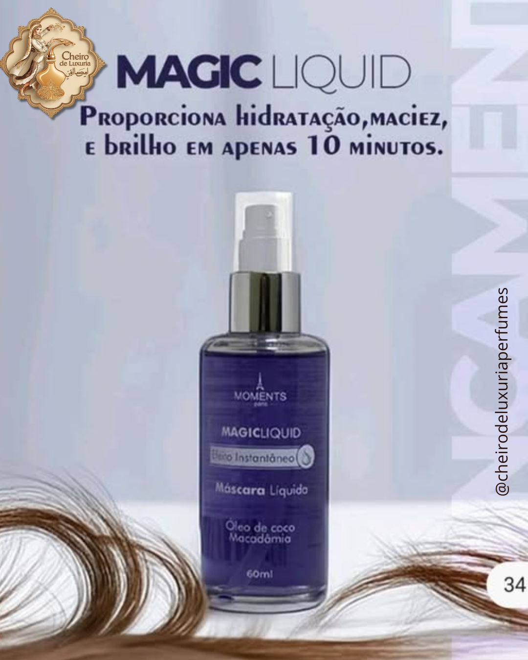 Mascara Liquida Hidratação Moments Paris