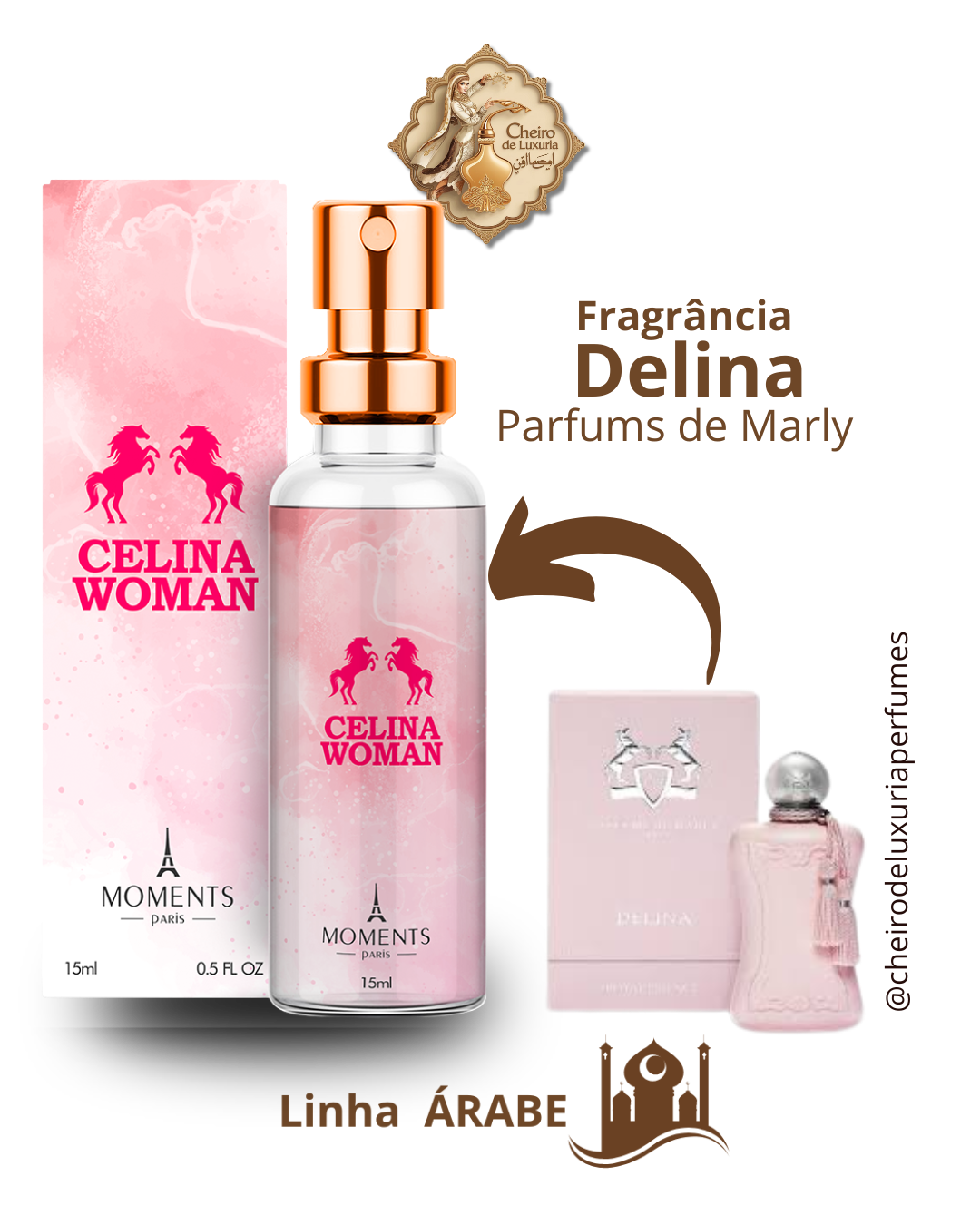 Celina – Perfume Feminino Inspirado no Delina de Parfums de Marly