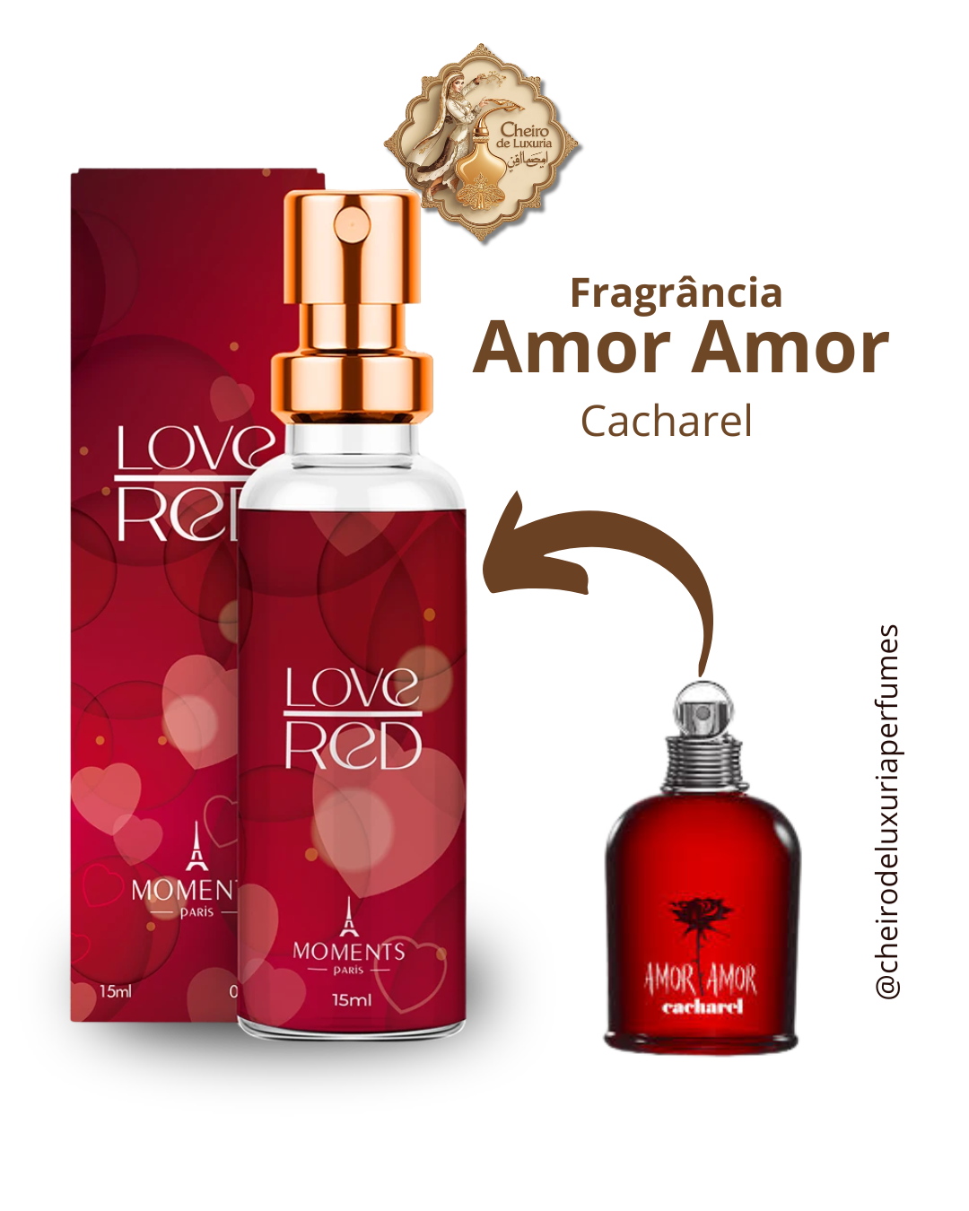 Love Red 15ml – Perfume Feminino Inspirado no Amor Amor Cacharel