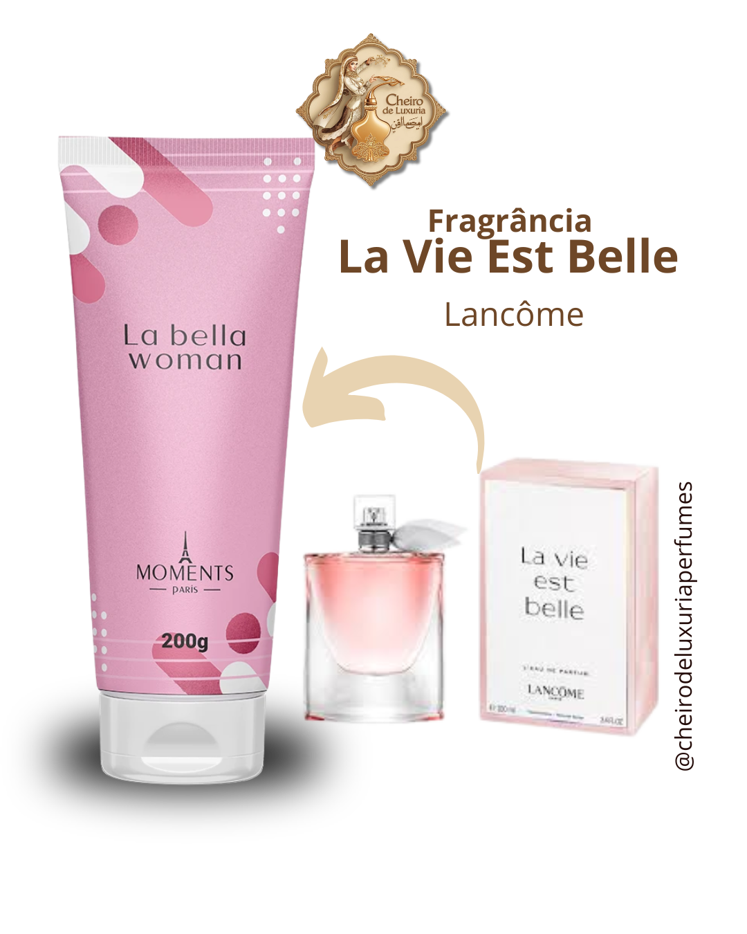 Emulsão Hidratante La Bella – 200g – Moments Paris