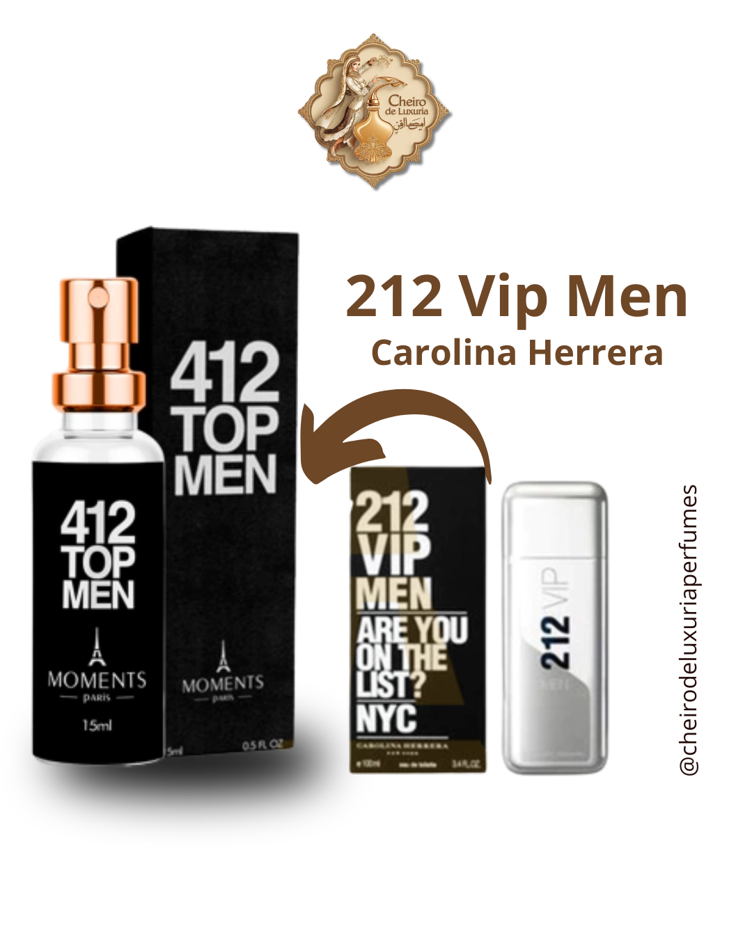 412 Top Men – Perfume Masculino Inspirado no 212 VIP Men