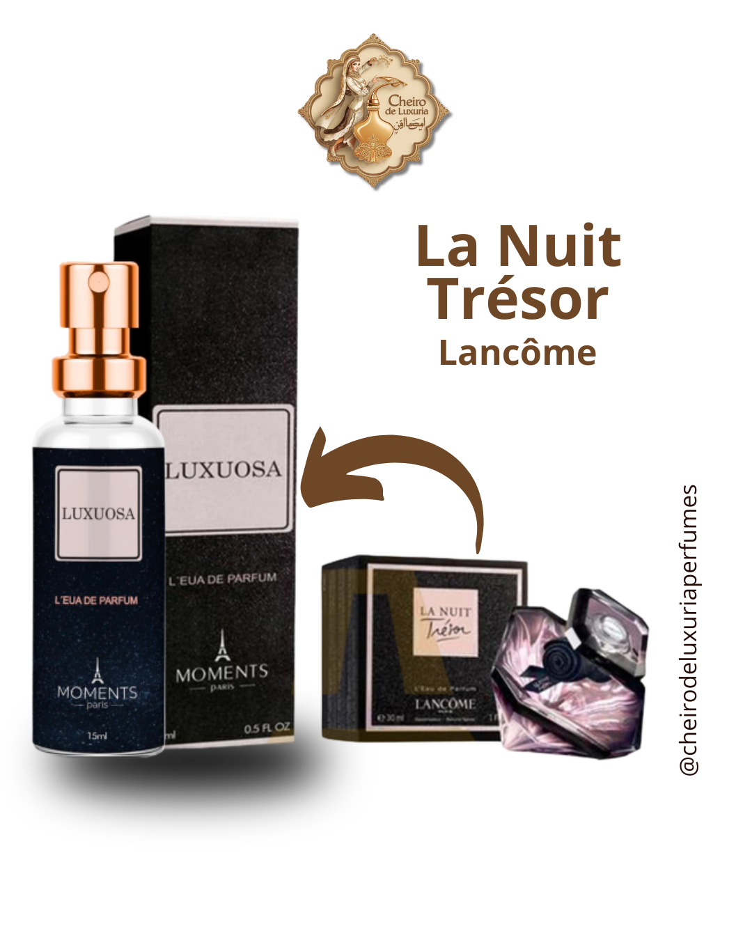 Luxuosa – Perfume Feminino Inspirado no La Nuit Trésor de Lancôme