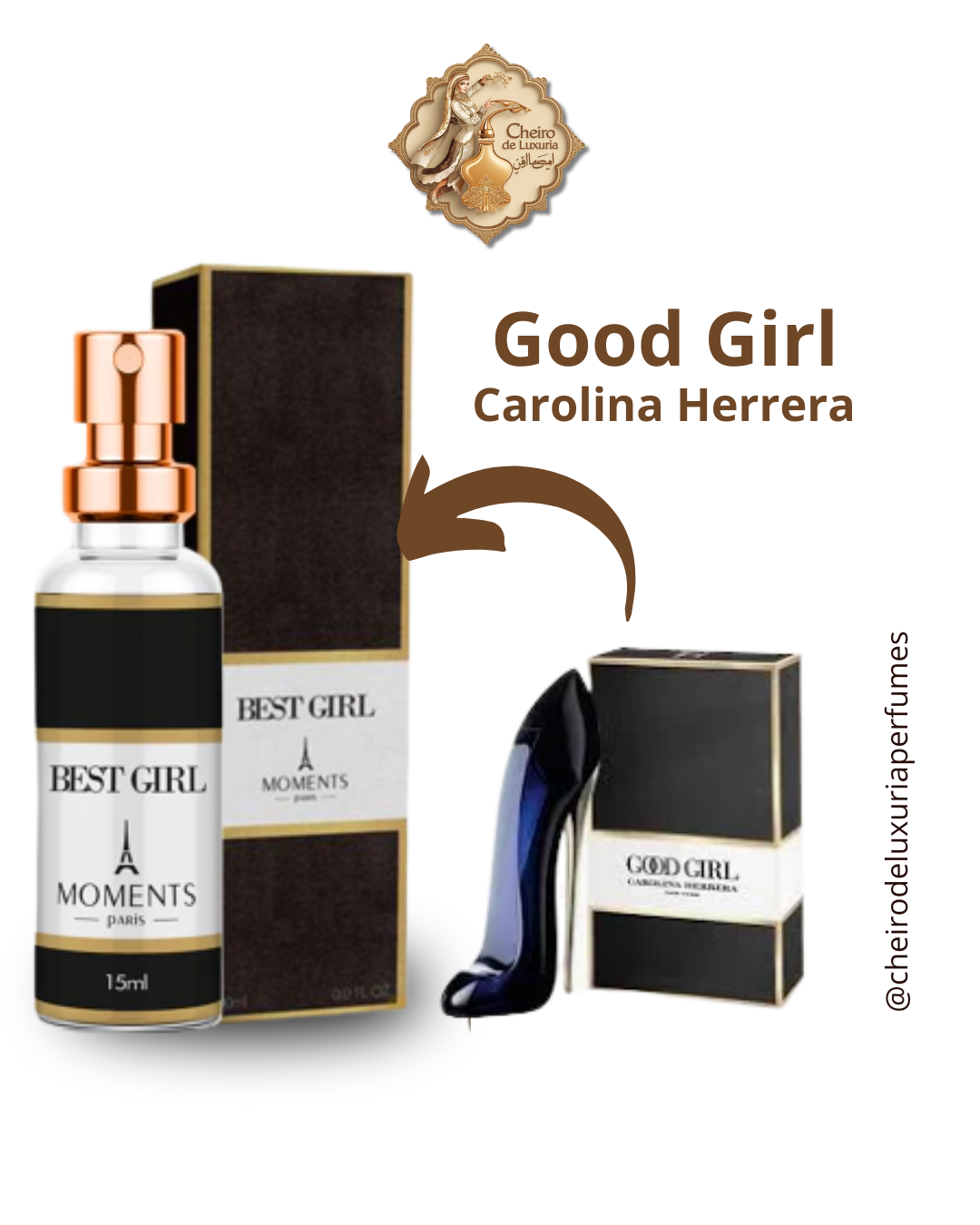 Best Girl – Perfume Feminino Inspirado no Good Girl de Carolina Herrera | Moment Paris Perfumes