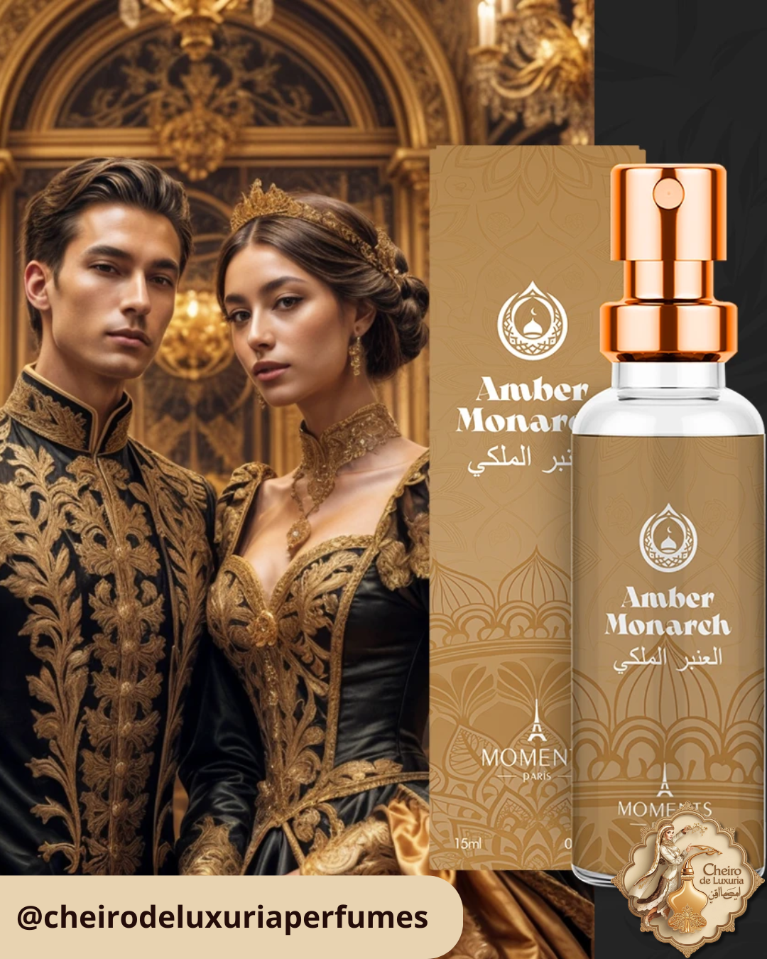 Amber Monarch 15ml – Perfume Unissex Inspirado no Royal Amber Orientica