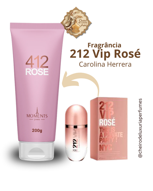 Emulsão Hidratante 412 Rose – 200g – Moments Paris