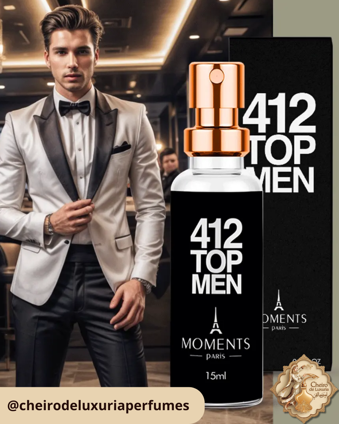 412 Top Men – Perfume Masculino Inspirado no 212 VIP Men