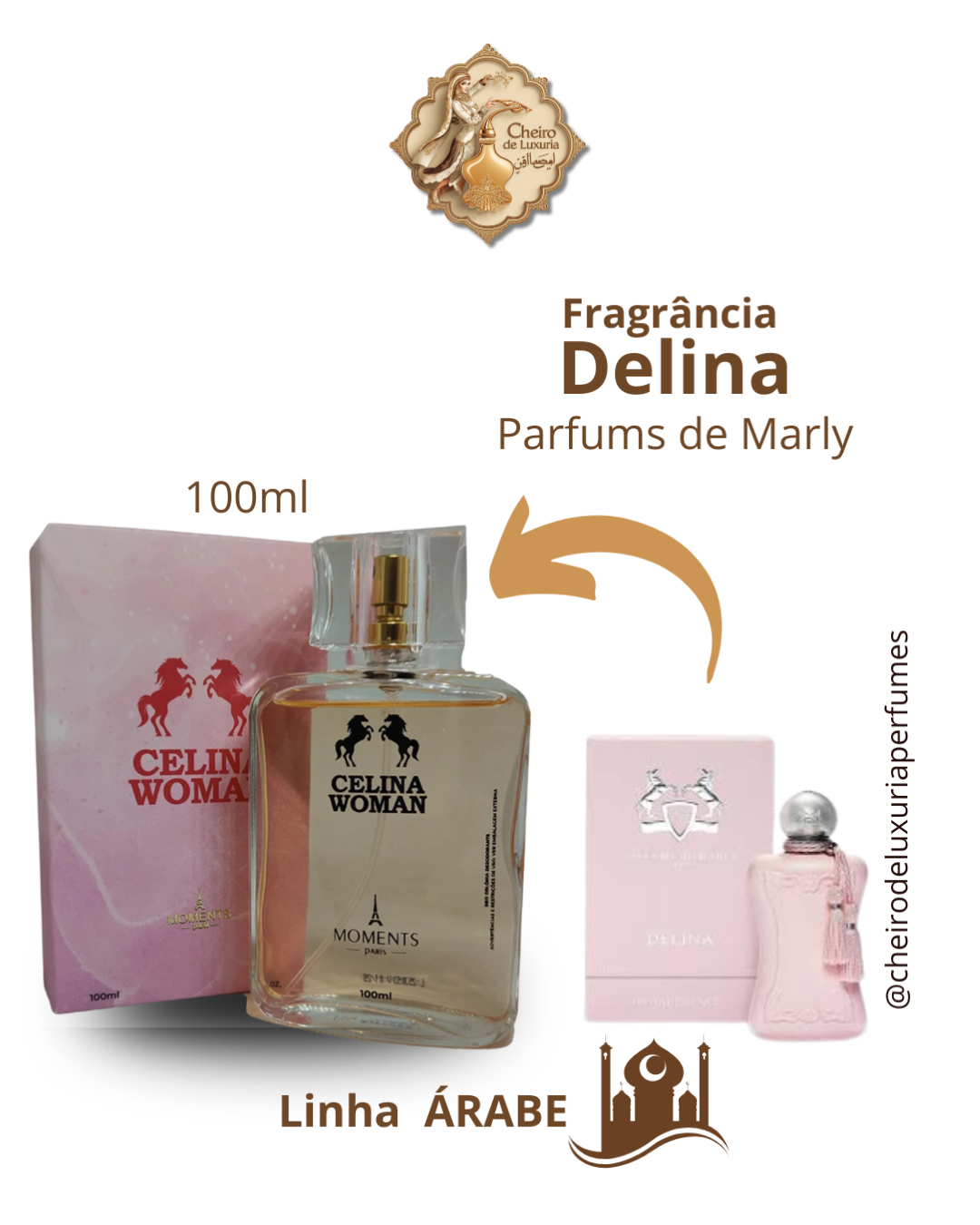 Delina 100ml – Perfume Feminino Inspirado no Delina Parfums de Marly