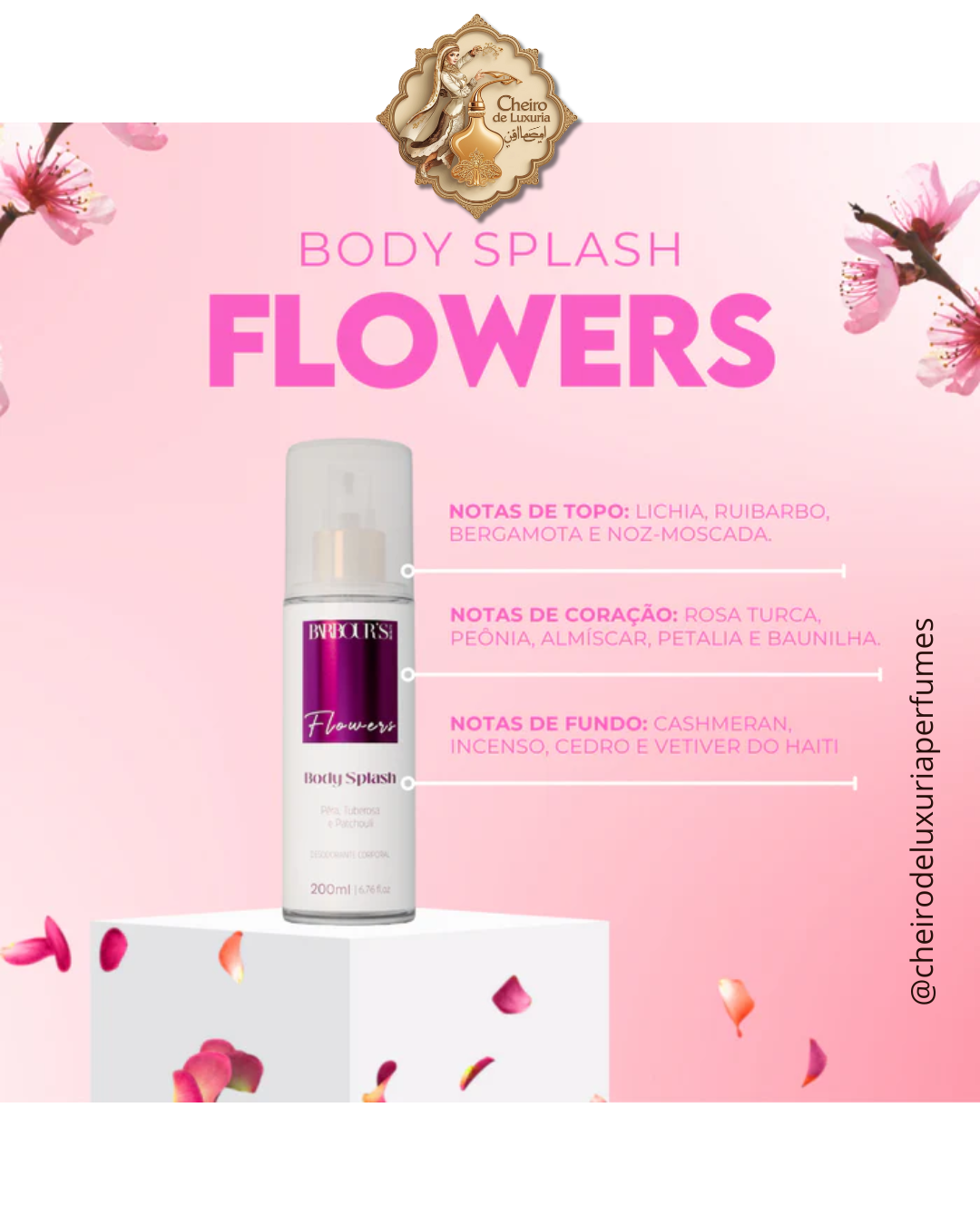 Body Splash Flowers Desodorante Colônia 200ml Cheiro inspirado por:  L'Interdit - Givenchy