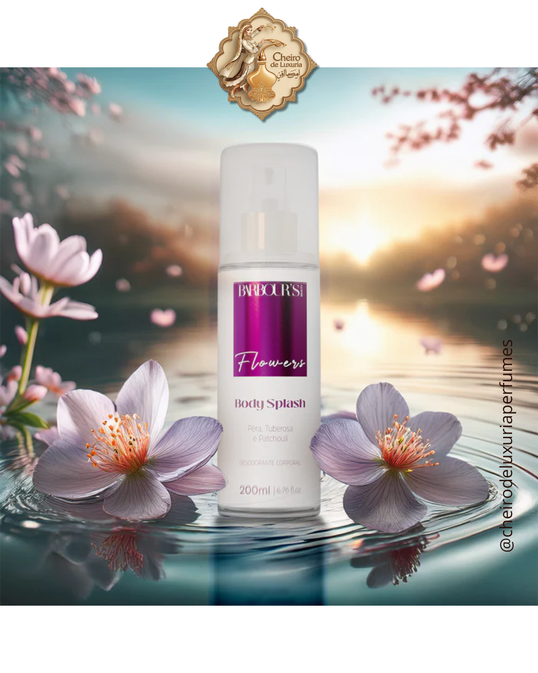 Body Splash Flowers Desodorante Colônia 200ml Cheiro inspirado por:  L'Interdit - Givenchy