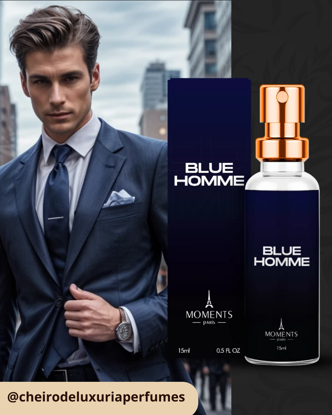 Blue Homme 15ml – Perfume Masculino Inspirado no Bleu de Chanel Chanel
