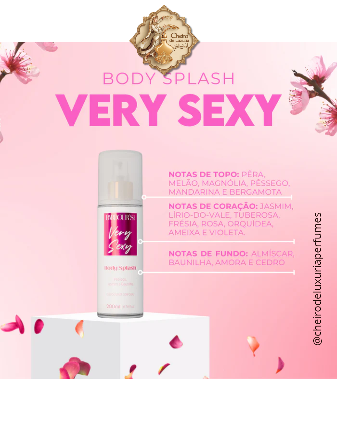 Body Splash Very Sexy Desodorante Colônia 200ml Cheiro inspirado por:  J'adore - Dior