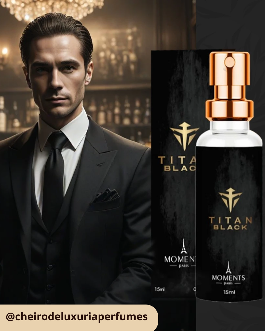 Titan Black 15ml – Perfume Masculino Inspirado no Bvlgari Man in Black