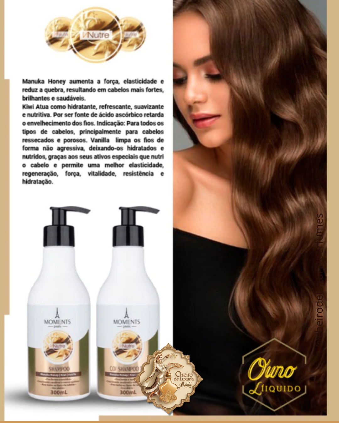 Kit Nutre Capilar shampoo + condicionador - Moments Paris
