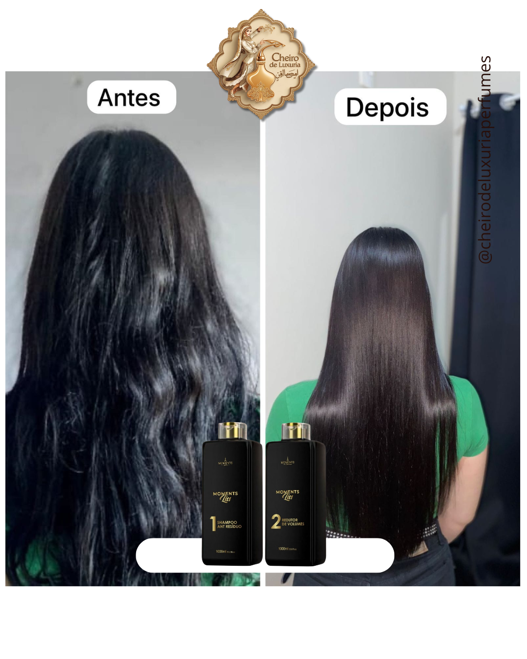 KIT SHAMPOO ANTI RESIDUO + REDUTOR DE VOLUMES MOMENTS LISS - MOMENTS PARIS