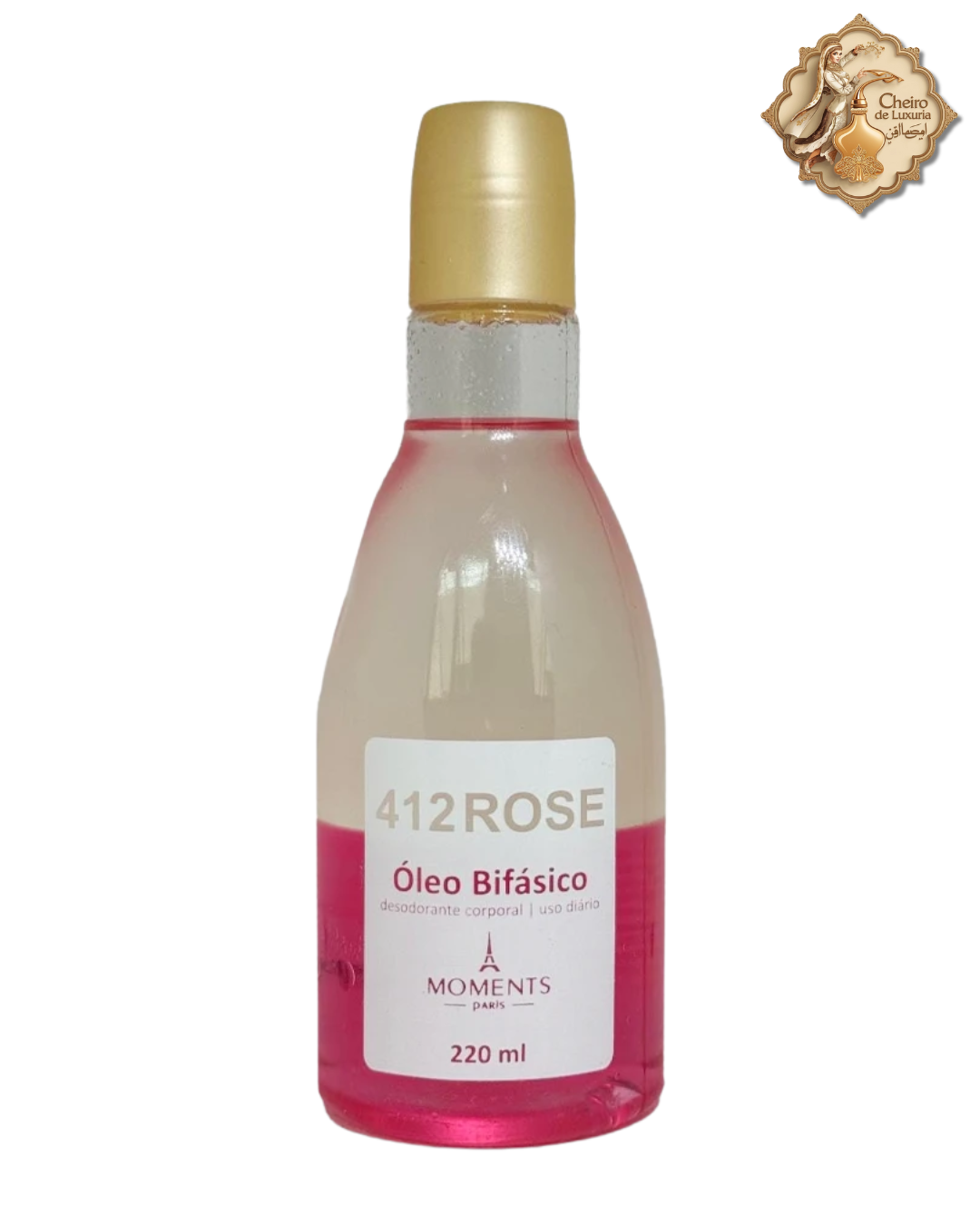 Óleo Bifásico 412 Rose – 200ml – Moments Paris