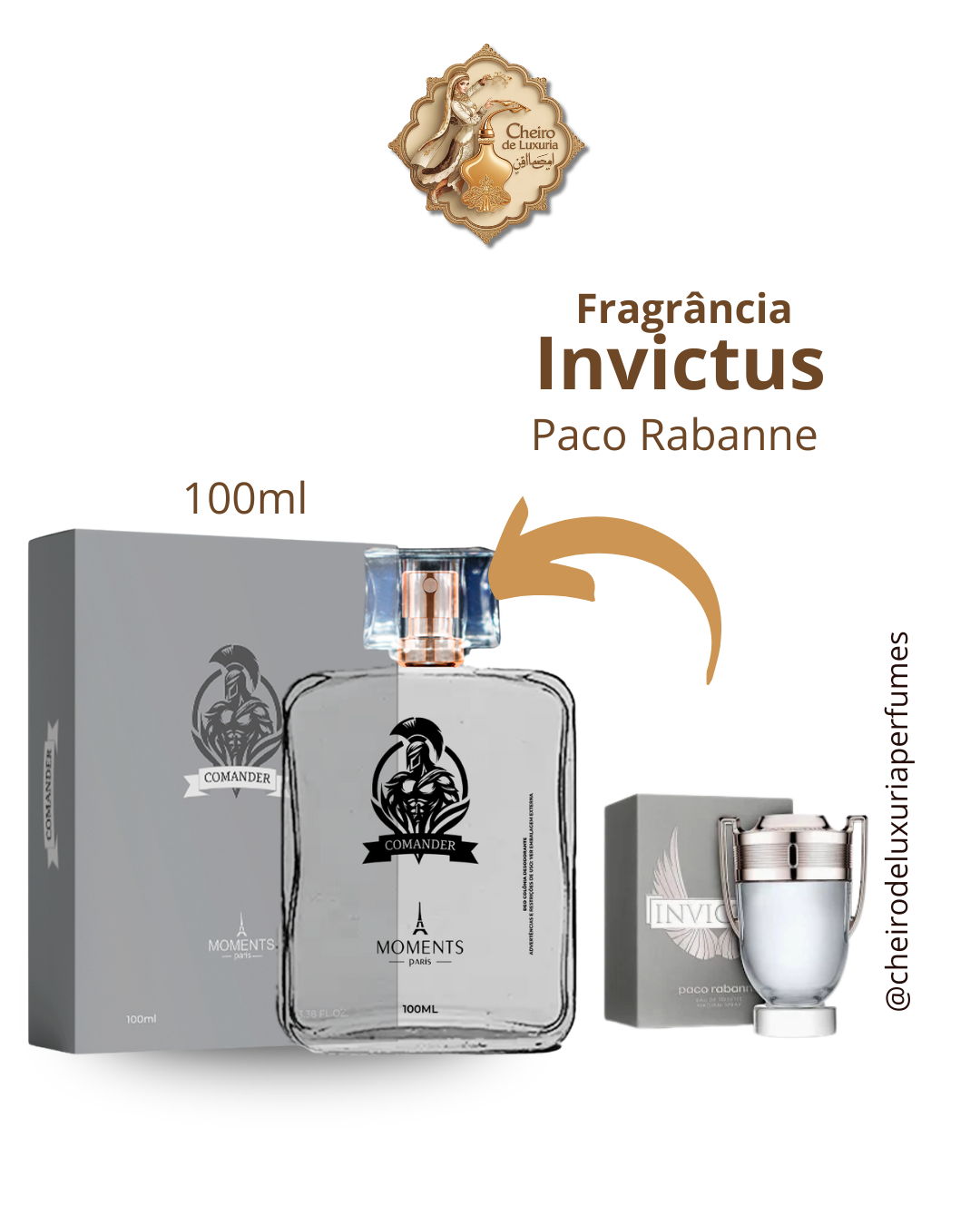 Invictus 100ML – Perfume Masculino Inspirado no Invictus de Paco Rabanne