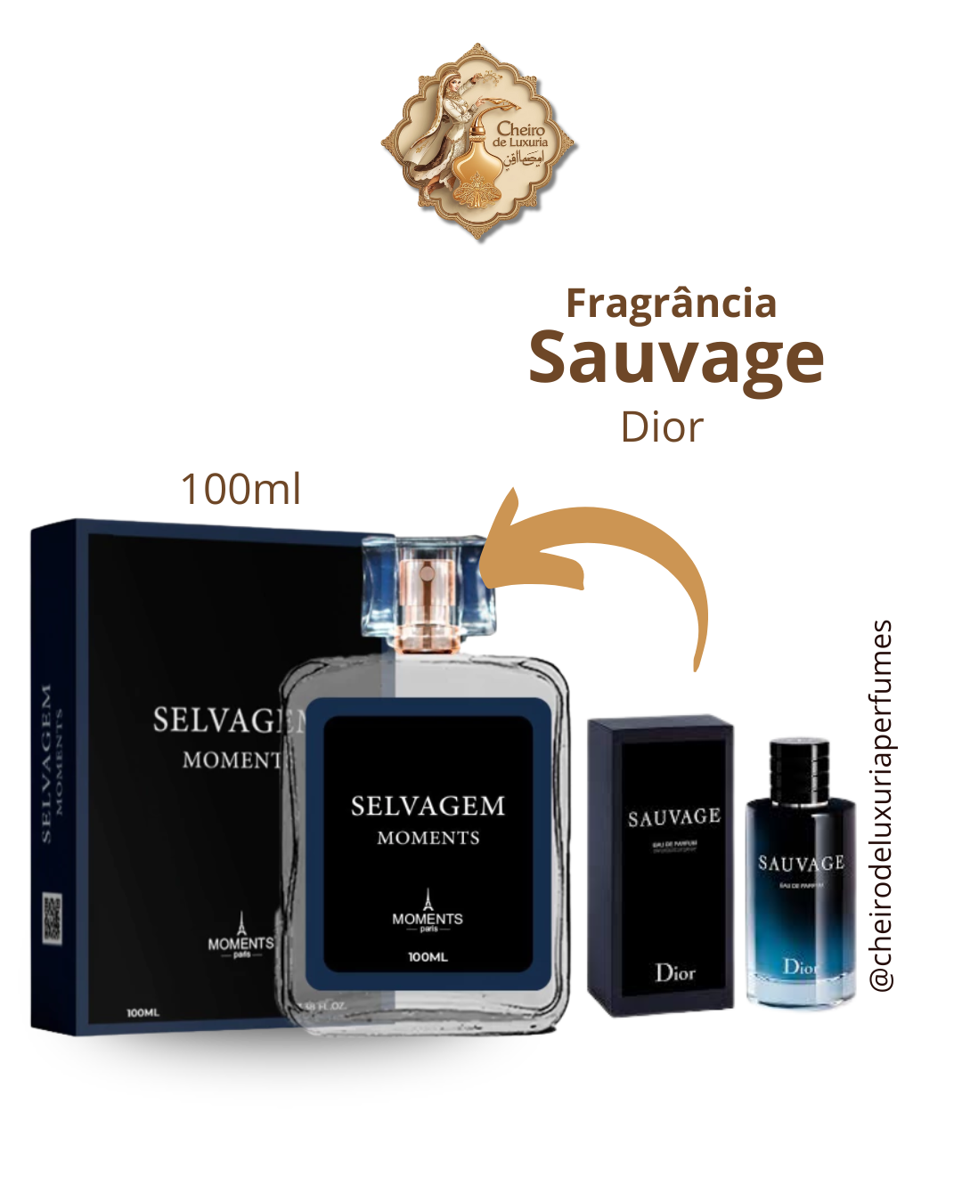 Selvagem 100ml – Perfume Masculino Inspirado no Sauvage de Dior