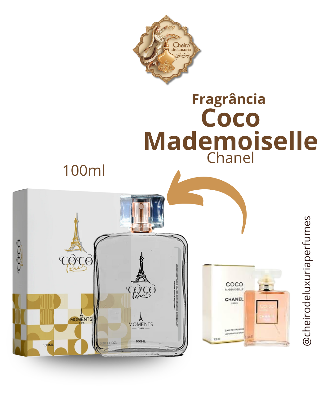 Coco Paris 100ml – Perfume Feminino Inspirado no Coco Mademoiselle Chanel