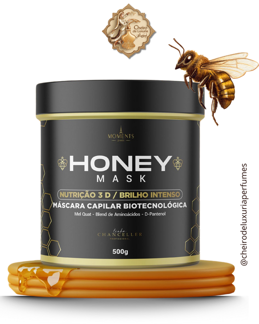 Máscara Capilar Honey Mask – Nutrição Inteligente 3D para Cabelos Radiantes