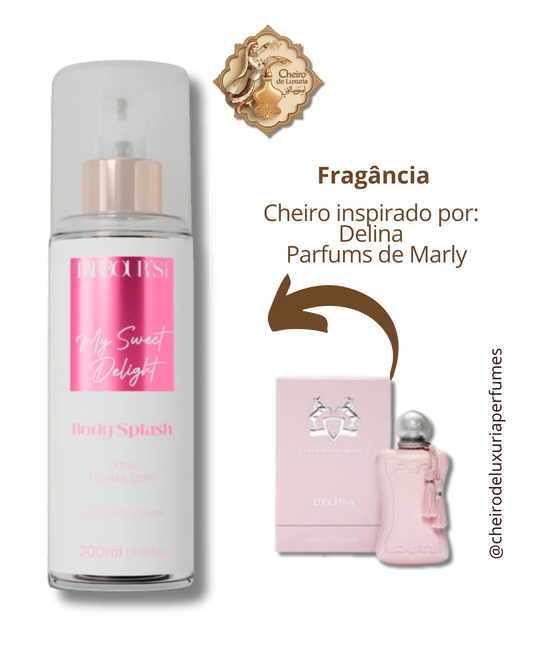 Body Splash My Sweet Delight Desodorante Colônia 200ml Cheiro inspirado por:  Delina - Parfums de Marly