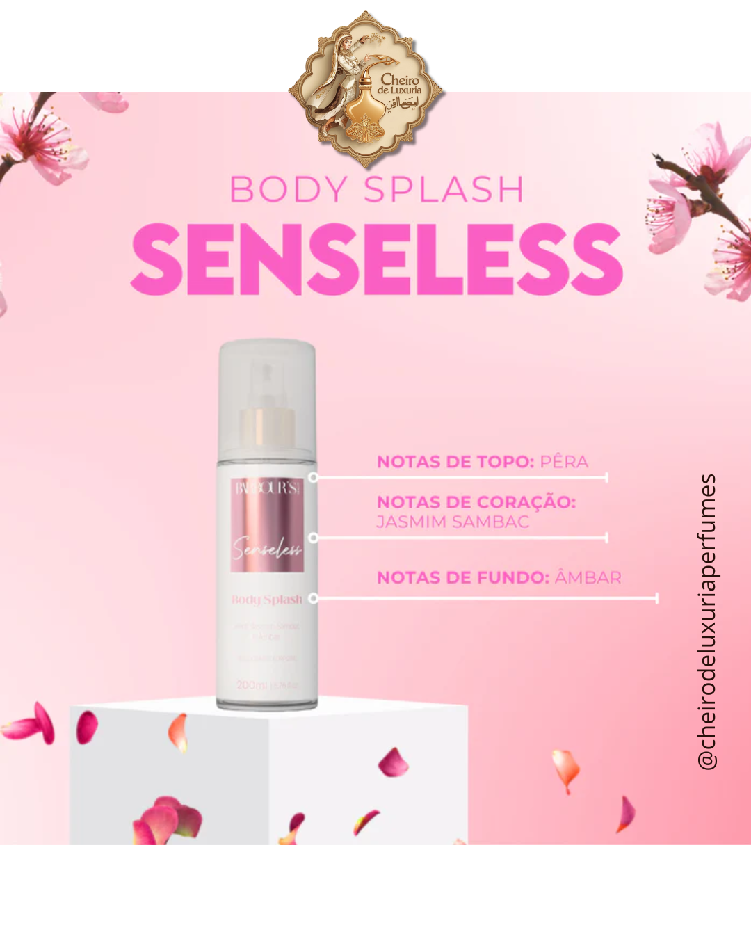 Body Splash Senseless Desodorante Colônia 200ml Cheiro inspirado por:  Paradoxe - Prada