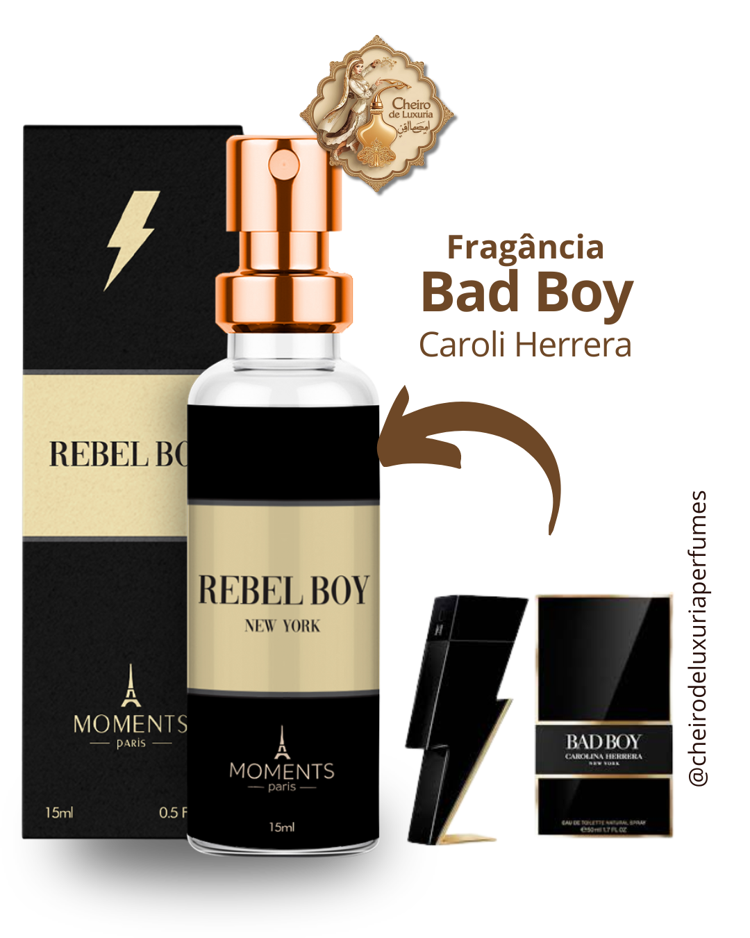 Rebel Boy – Perfume Masculino Inspirado no Bad Boy de Carolina Herrera
