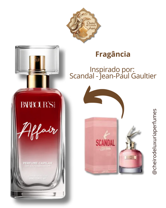 Perfume para cabelo / finalizador termoativo Affair Cheiro inspirado por:  Scandal - Jean-Paul Gaultier