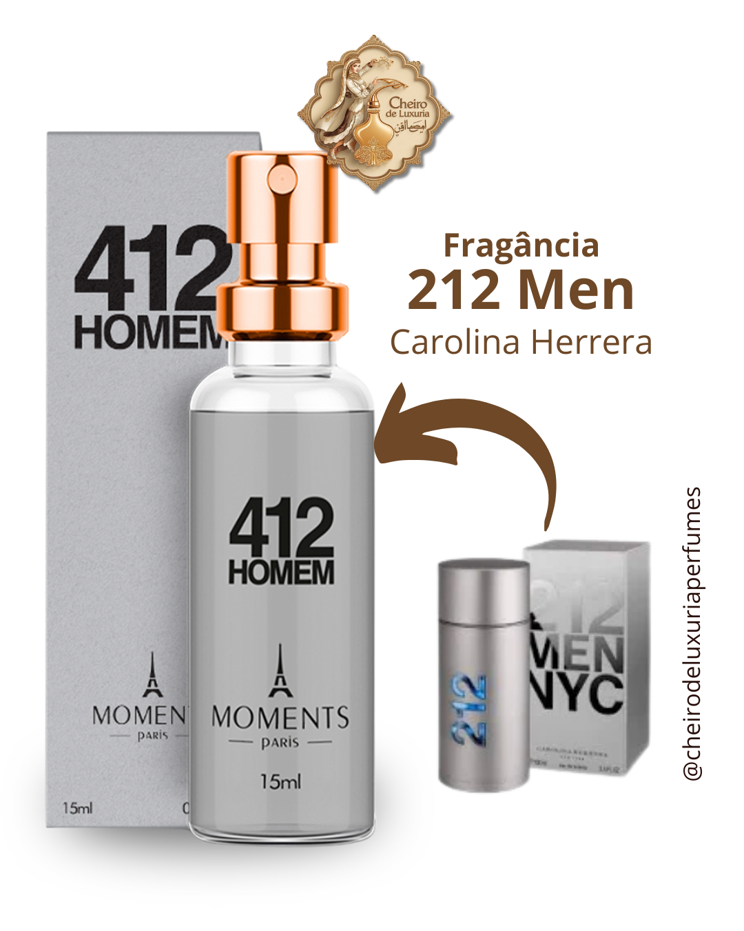 412 Homem – Perfume Masculino Inspirado no 212 Men de Carolina Herrera