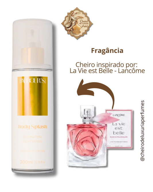 Body Splash Living Grace Desodorante Colônia 200ml Cheiro inspirado por:  La Vie est Belle - Lancôme